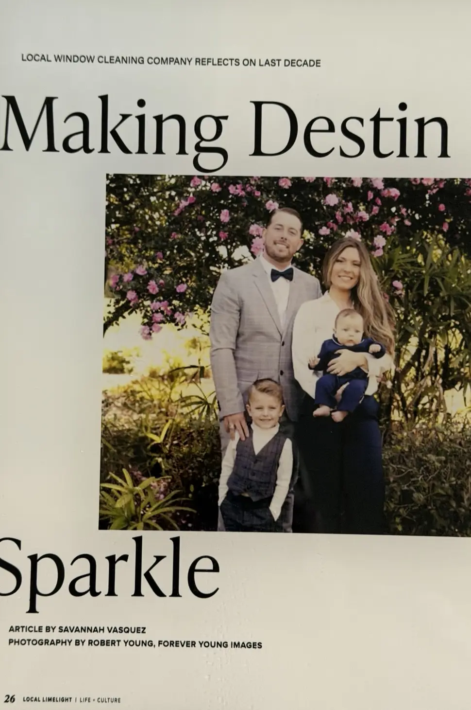Making Destin Sparkle feature in Destin City Lifestyle magazine