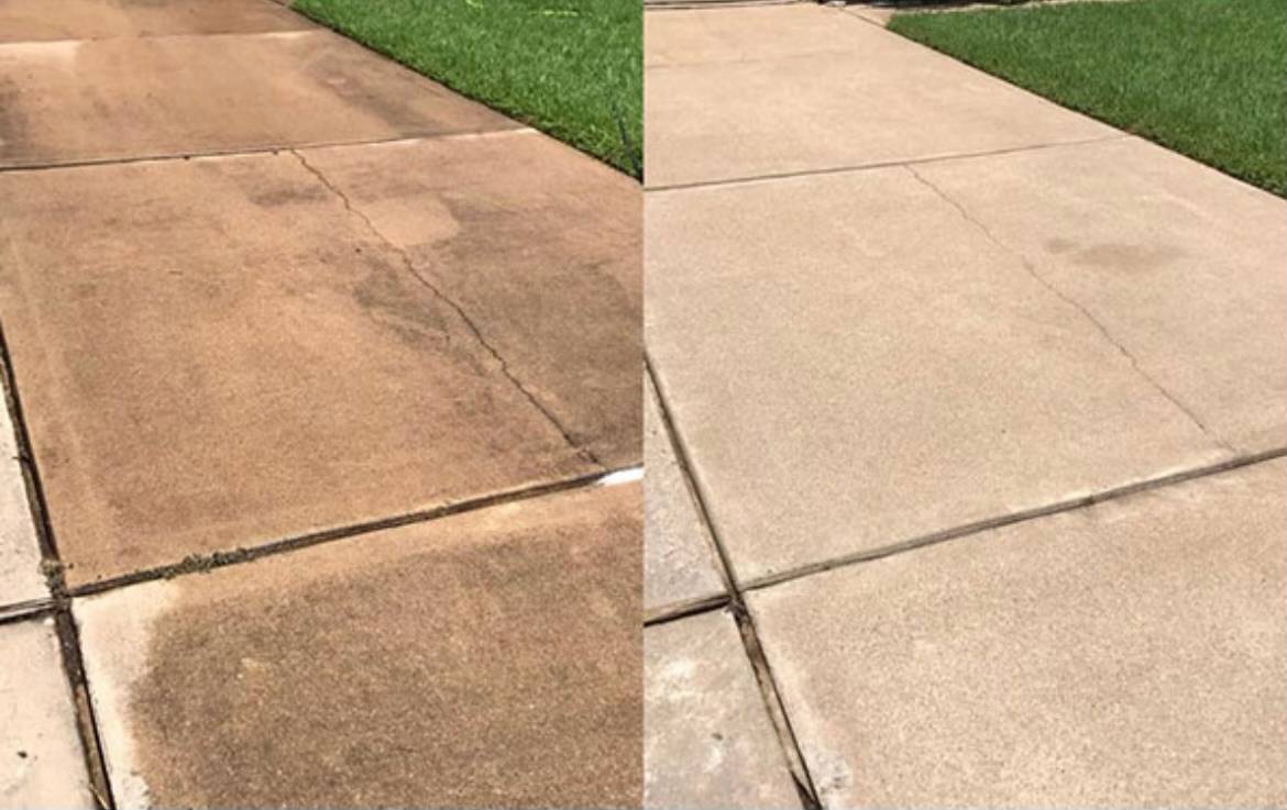 Real Optimum pressure washing result